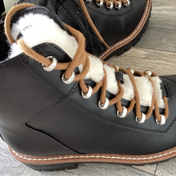 CLOSEOUT \A New Day\ NWT Black Boots with Faux Fur - Picture 9 of 14